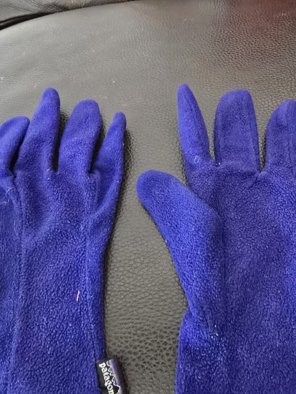 Plush Blue Patagonia Gloves - Soft Fleece Gloves As Is See Photo One Finger